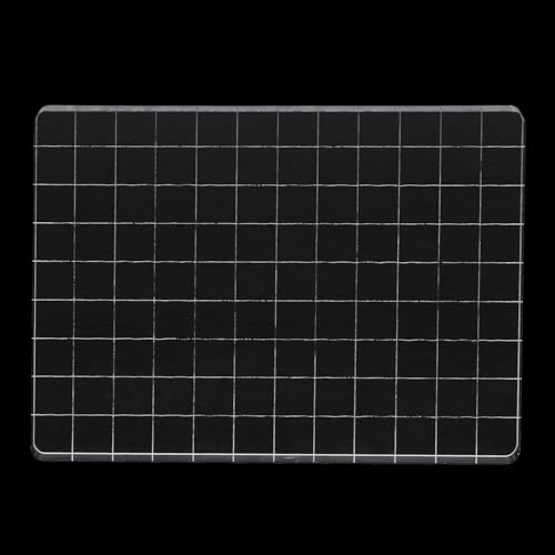 Hosifiy Acrylic Stamp Set - 9 x 12 cm with Grid Lines, Transparent Acrylic Blocks for Scrapbooking, Card Making, Crafts