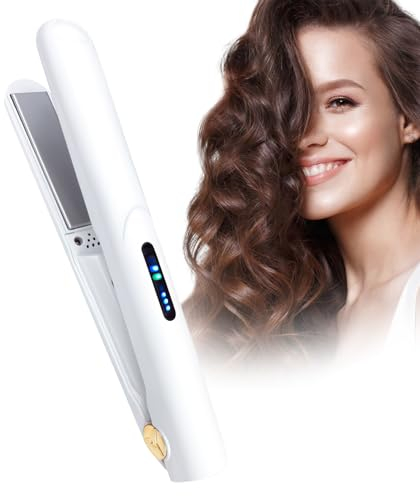 Glätteisen Locken Und Glätten 2 In 1, Ionen-Technologie Haarglätter Mit 3 Temperaturen Hair Straightener Glätteisen Kabellos, Batterie Haarglätter Kabellos Glätteisen Für Männer, Frauen