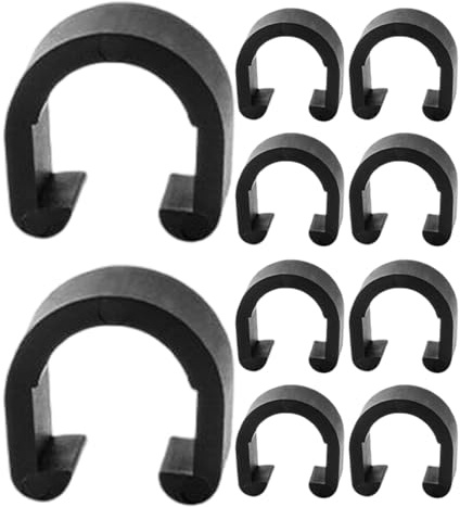 Brake Cable Clip, 10X C Clips for Type C Derailleur Cable | Gear Clamps for Derailleur and Shift Lever, Brake Cable Clamps for Mountain Cycling