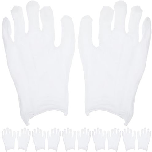 Mikikit Weiße Baumwollhandschuhe Arbeits Und Schutz Handschuhe Für Verschiedene Anwendungen Atemaktive Und Komfortable Arbeitskleidung Für Handwerk Und Labor