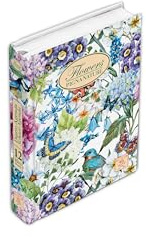 Pigna, 12-månaders skoldagbok Nature Flowers, 320 sidor, vadderat kartongomslag, format 13,2 x 18,3 cm, personlig dagbok, fri datumangivelse, motiv fjäril, förpackning 1