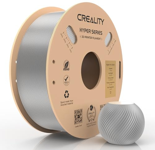 Creality PETG Filament,Hyper PETG 1.75 mm 3D Druckerfilament mit 30–600 mm/s, Maßgenauigkeit +/- 0,02 Pappspule (2,2 lbs), Passend für Die Meisten FDM 3D Drucker 1kg Transparent