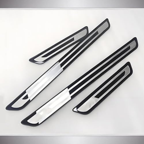 Tiras Umbrales De Puertas Coche para VW Passat Jetta GTI GLI Golf 2000-2024 2025 2026, 4 Piezas Acero Inoxidable Estribos Protector, Antisuciedad Desgaste Decoración Accesorios