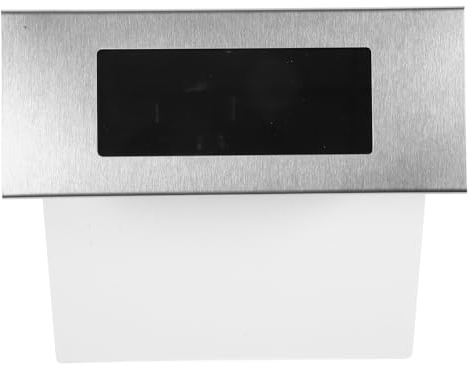SHINEOFI Luz Solar Numérica LED 4 Luces para Casa, Lámpara de Pared de Acero Inoxidable Resistente al Agua para Pasillo y Jardín, Número de Casa Batería Recargable Ecológica y Montaje