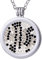 Morella Damen Halskette 70 cm Edelstahl und Anhänger mit Coin Zirkoniasteine Muster schwarz-Silber-grau 33 mm im Schmuckbeutel