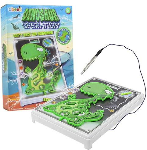abeec Dinosaur Operation - Dinosaur Operation Game for Boys and girls - Board Game for Kids 6+ - Dinosaur Toy for Boys - Remove the Body Parts or Face the Buzzer