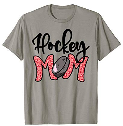 Hockey Mom Leopard Ice Hockey Mama, Mothers Day Hockey Mom T-Shirt