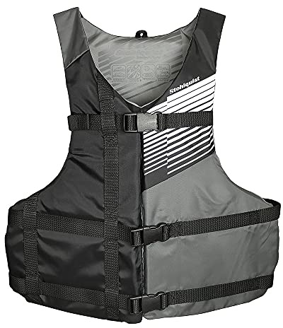 Stohlquist Oversize XL Adult PFD Life Vest - Coast Guard Approved, Adjustable Size, Unisex, Lightweight, High Mobility, PVC Free Life Jacket