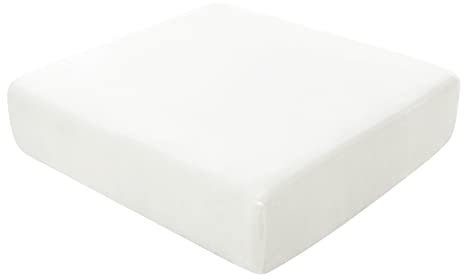 BXFUL Funda de Cojín para Asiento de Sofá de Terciopelo Elástico, Repuesto para Cojín Individual (1 Plaza, Blanco)