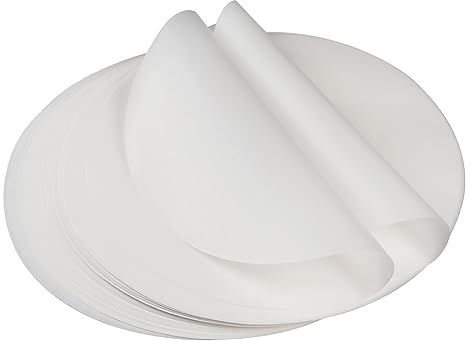 SWAWIS 150 Piezas Ronda de Papel para Hornear, Ø 26cm Papel de pergamino Antiadherente para Hornear, Papel Freidora Aire Blanco Redondo, Papel de Horno Ronda para Sartén Freidora Barbacoa Pastel Tarta