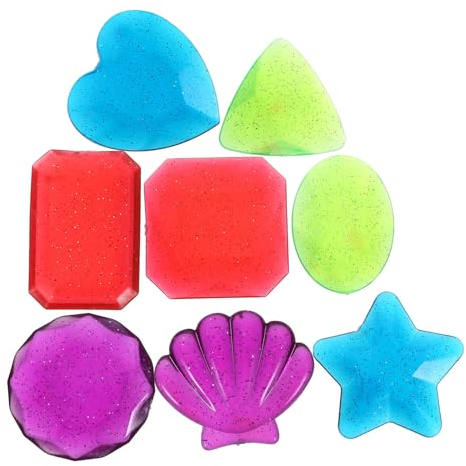 ifundom Großes Tauch-Edelstein-Pool-Spielzeug 8 Stück Bunte Sinkende Tauchkristalle Sommer-Unterwasser-Juwelen Spielzeug Schwimmbad-Schatzspielzeug Für Bade- Und Strandspiele