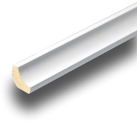 FLOORS Scotia Laminate Beading – White Edging For All Types Of Flooring – Durable, Long-Lasting, Versatile Floor Beading - Floor Edging Strip - Bathroom Skirting Board Trim Strips – 2.4mtr x 10