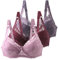 Générique Lot de 3 Soutiens-Gorge Femme à Armatures Grandes Tailles Push-Up Dentelle avec Bretelles Réglables – Lingerie Confortable Respirante pour Usage Quotidien 75–105 B C D E