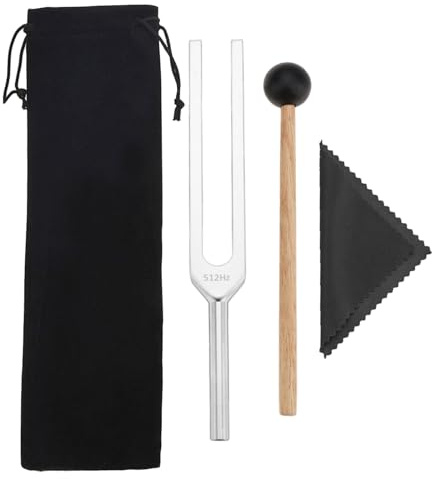 BMYUK Tuning Forks for Healing 512hz Tuning Fork Aluminum Alloy Tuning Fork Activator with Silicone Hammer Storage Bag for Sound Therapy Chakra Healing Meditation