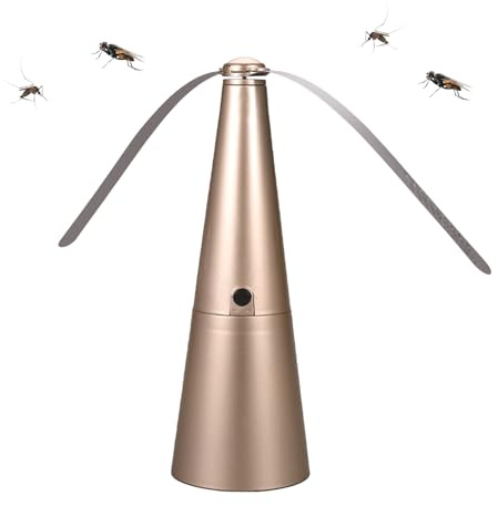 Ventilatore da tavolo, alimentato a batteria, repellente per insetti a basso rumore per cena, lame rotanti sicure, ideale per patio, campeggio, giardino, fattoria, barbecue, appartamento, ristorante