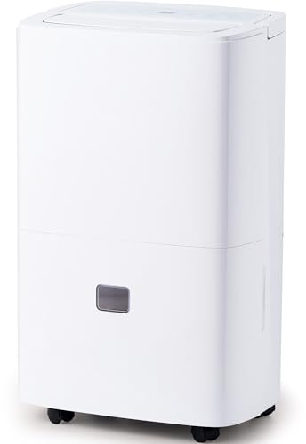 iOCHOW Deshumificadores de Humedad Silencioso: 90L/Día para 240m² Deshumidificador Industrial con Bomba 5m y Tanque 8L - Bajo Ruido 43dB para Hogar Sótano Oficina Garaje Baño