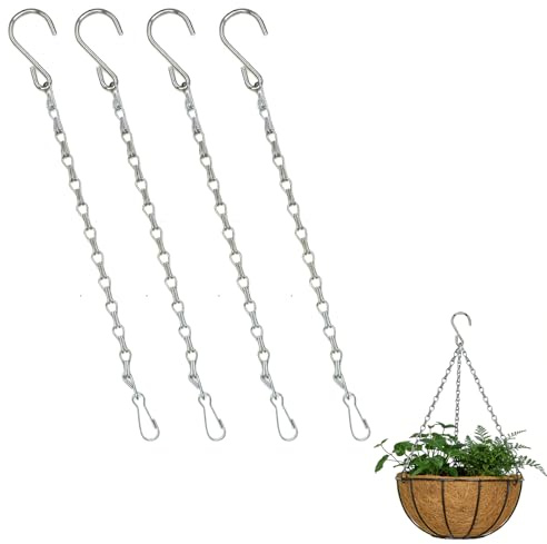 Chaîne de Suspension en Fer avec revêtement Noir antirouille Longueur réglable, résistante et Durable idéale pour paniers Suspendus, Plantes, Lampes et décorations intérieures ou extérieures