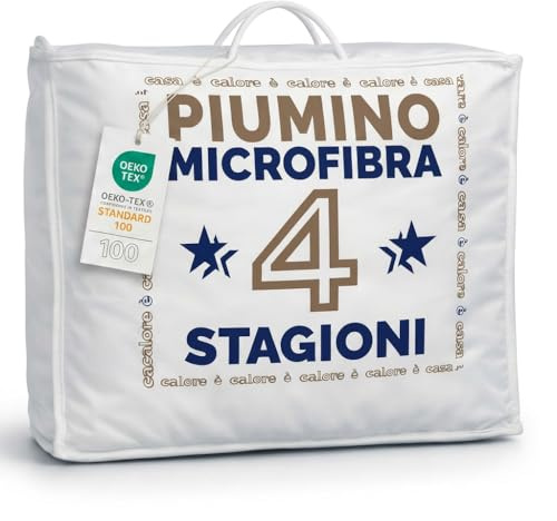 Home Tresor Piumino Doppio 4 Stagioni in Microfibra – Morbido, Traspirante e Lavabile – Caldo Inverno & Leggero Estate – Disponibile Singolo, Piazza e Mezza, Matrimoniale (250 x 200 cm Matrimoniale)