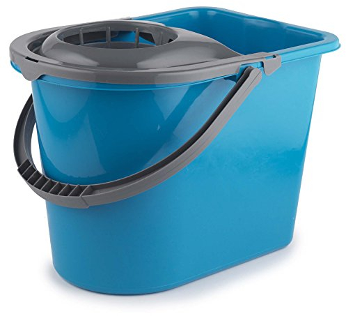 Beldray Putzeimer mit Wischmop & Auswringer 14L, Putzeimer Set für Boden & Fliesen, Reinigungseimer mit Integrierter Mopp Presse, Kunststoff Wischeimer für Küche & Bad, Ergonomischer Griff