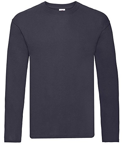 Fruit of the Loom Mens Original Long Sleeve T-Shirt (S) (Deep Navy)