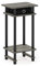 Furinno Turn-N-Tube Tall End Table, Side Table with Bin, French Oak Grey/Black