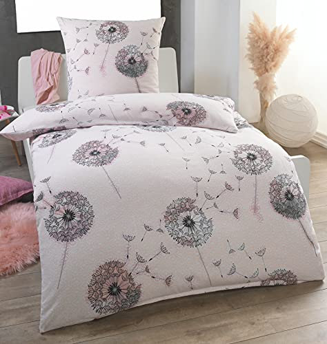 DreamHome 2 teilige kuschelige Baumwolle Soft Fein-Biber Bettwäsche 135x200 + 80x80 Kissenbezug, warme Winter Bettbezug für Bettdecken, Größe:135x200 + 80x80, Design - Motiv:Design 5