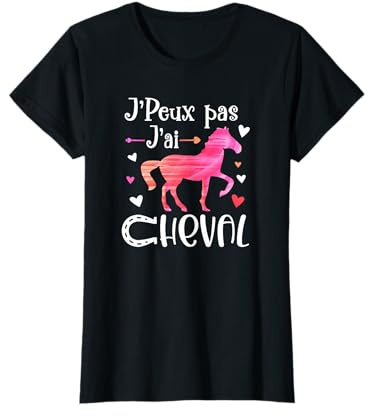 Je Peux Pas J'ai Cheval Equitation Cavalière Qui Déchire T-Shirt