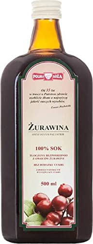 Tranbärsjuice 100% utan socker 500 ml Polska Roża