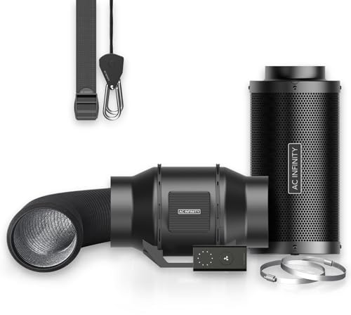 AC Infinity Luftfilter-Set 150 mm – CLOUDLINE LITE Abluftventilator mit Aktivkohlefilter für Growzelte, Hydrokulturen und Indoor-Gärten