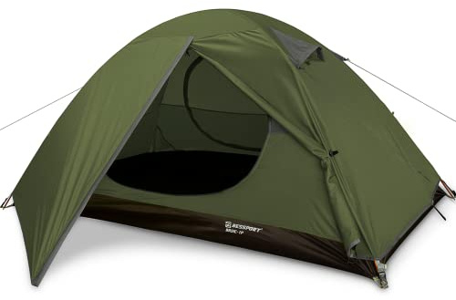 Bessport Camping Tent 1 Person Tent Waterproof Two Doors Backpacking Tent Easy Setup Lightweight for Outdoor, Hiking Mountaineering Travel