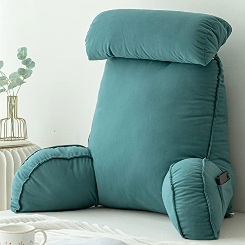 Bettruhekissen,Lesekissen,Rückenlehnen Kissen mit Armstütze,Ideal Keilkissen,mit Nackenkissen,für Lesen,Arbeiten,und Spielen auf dem Bett,Sofa,oder Couch