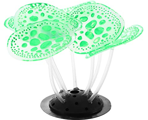 VOCOSTE Akvarium simulering korall, silikon 6 cm x 8 cm grön