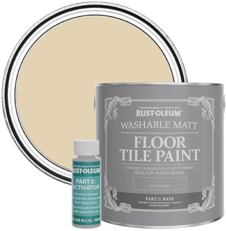 Rust-Oleum Beige Washable Matt Floor Tile Paint, Matt Finish - Sandhaven 2.5L
