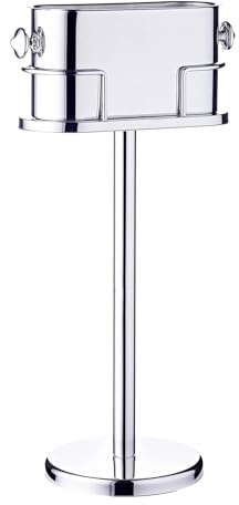 EDZARD Enfriador de vino Leo (altura 79 cm) sobre soporte, acero inoxidable pulido, dimensiones del refrigerador: longitud 36 cm, ancho 13 cm, alto 18 cm