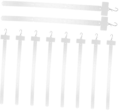 TEMPNAP 10pezzi Strisce Espositive Ganci Per Dettaglio Supporto Per Grucce Strisce Per Esposizione Appese Porta Etichette Per Negozi Espositore Sospeso Per Merchandising