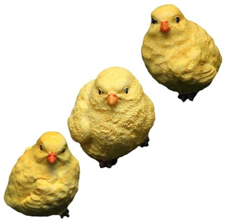 Yardwe 1 Satz Bauernhof Marienkäfer Flauschiges Für Damenhausschuhe Künstliche Gurke Puppe Schaffell Figuren Küken Hase Lutscher-Dekoration Reifen Hahn Yellow Harz 3st