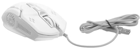 Ipetboom Ratón USB Cable Silencioso de 6 Botones para Computadora, Ratón Ergonómico de Plástico dpi Ajustable 1200-3200 para Gaming y Trabajo