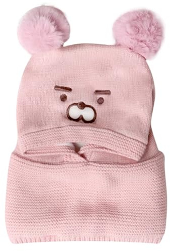 MLPKOI Gorro de Punto para Bebé, Pasamontañas Térmicos de Invierno Niños Gorros de Punto de Animales Lindos Pasamontañas para Niños Niñas 1-3 Años