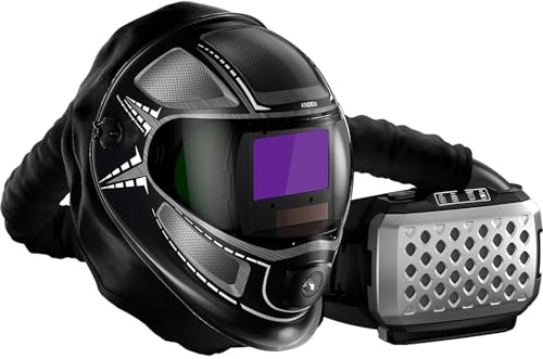 ANDELI Casco Soldadura PAPR con respiración asistida - Panorámica 180° LED