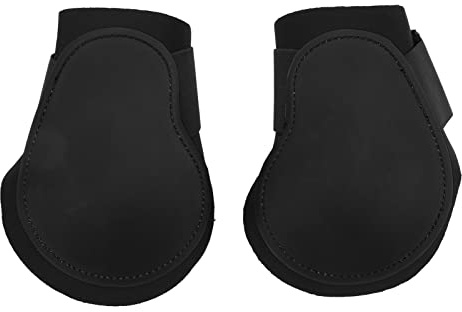 2 protectores de patas para caballos, con carcasa de PU y elástico, absorbentes de impactos, protectores de patas para ecuestres, botas protectoras duraderas para caballos con cier (patas traseras