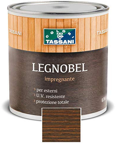 Legnobel Impregnante a Solvente Vernice per Legno Tassani 1 Lt - Varie Colorazioni (Noce)