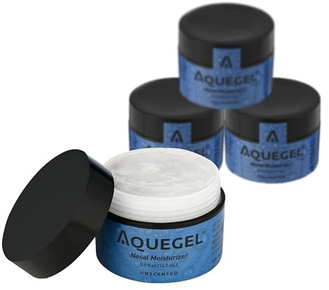 Aquegel Multi-Pack (Qty 4) Nasal Moisturizer (Original), 12-Hour Nasal Moisture Relief, Water Based Nose Gel, Oxygen Therapy, Dry Nose, Nasal Dryness, Nosebleeds, Cannula, CPAP. Saline Nasal Gel