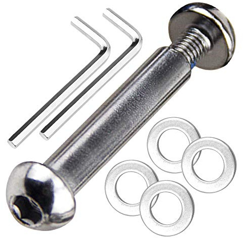 OTFAITP Tornillo de eje delantero y trasero de patinete M8 8 mm x 28 mm-86 mm de acero al carbono grado 8.8 para patinete de freestyle Dash adolescente/adulto - capacidad 800+ lb