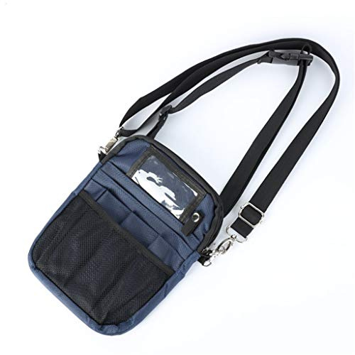 ZwaitL Sac d'allaitement pour poche de matériel médical, support de ruban, rangement utilitaire pour stéthoscopes, ciseaux à bandage,, bleu, 16*2.5*23CM