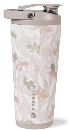 HydroJug 24 oz New Stainless Steel Shaker – Insulated, Leakproof, BPA-Free with Silent Mixing Grate – No Clumps, No Noise – Premium Shaker for Fitness, Sports & Everyday Use, Camo
