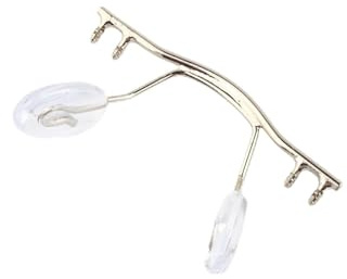 Genérico Puente nasal de acero inoxidable for gafas con montura sin aro, con almohadilla nasal NB015(NB015 Silver)
