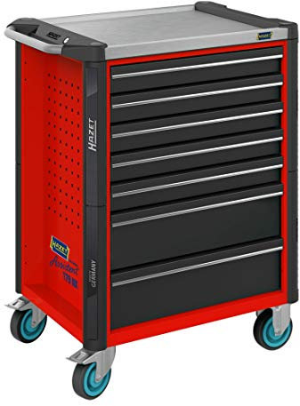 Hazet Werkzeugwagen, Groß, Modern, Rot, 7 Schubladen, Flügeltür, Bodenmontage, Holzwerkstoff, 786 x 518 x 1020 mm, 90 kg