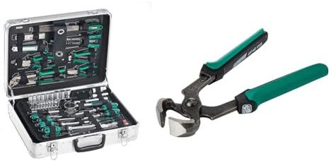 Brüder Mannesmann Alu-Werkzeugkoffer, bestückt, 108-tlg., M29075 & Mannesmann Kantenzange 7, M10928