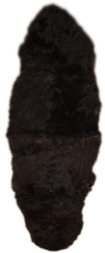 generisch Island LAMMFELL Teppich DOPPEL Fell BETTVORLEGER SCHWARZ Natur CA. 180 x 60 cm Fell Teppich KURZWOLLIG AUS 2 Island LAMMFELLEN BETTVORLGER ÜBERWURF Dunkelbraun SCHWARZ Natur