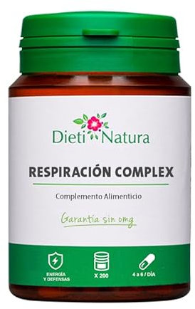 Dieti Natura Cápsulas de Respiración Complex con Eucalipto para Aliviar Vías Respiratorias - Complemento Natural con Brotes de Pino para Marrubio Blanco y Llantén Respiración Limpia - Sin OGM
